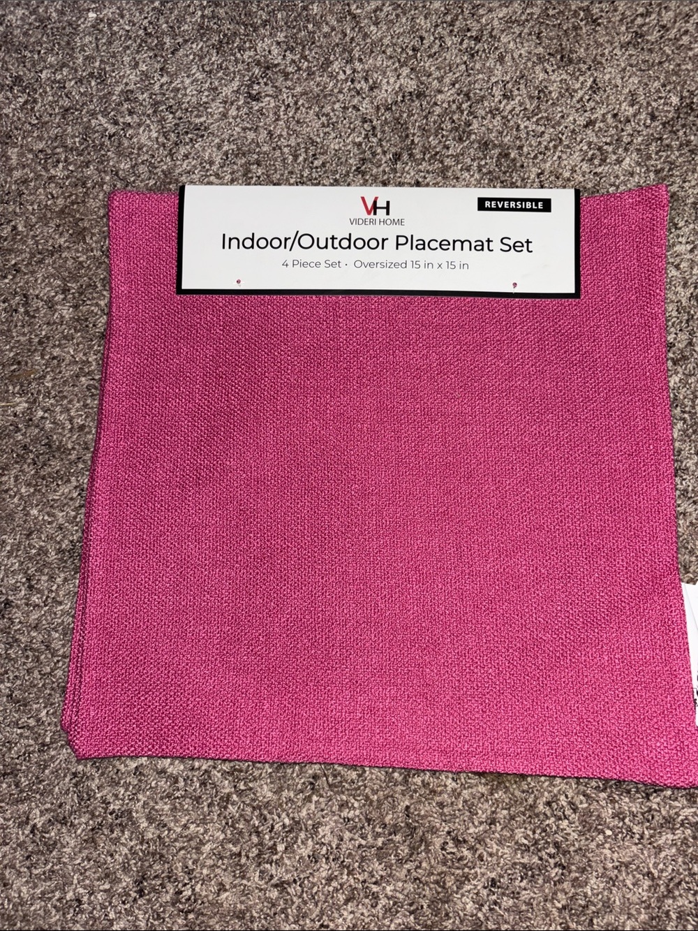 VIDERI HOME Indoor/Outdoor Placemat Set - reversible